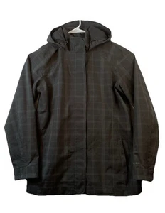 Royal Robbins Womens Jacket Sz XL Plaid Zip Hidden Snaps Belted Gray - Picture 1 of 14