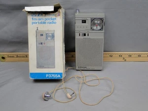 Emerson tragbares AM/FM Radio P3755A mit Japan Kopfhörer Hörmuschel funktioniert - Bild 1 von 13
