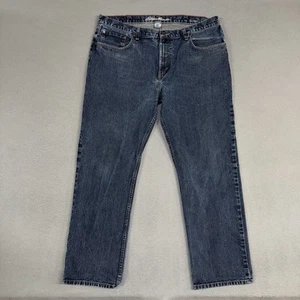 Eddie Bauer Jeans Mens 40x32 Blue Relaxed Fit Straight Denim 100% Cotton Casual - Picture 1 of 13
