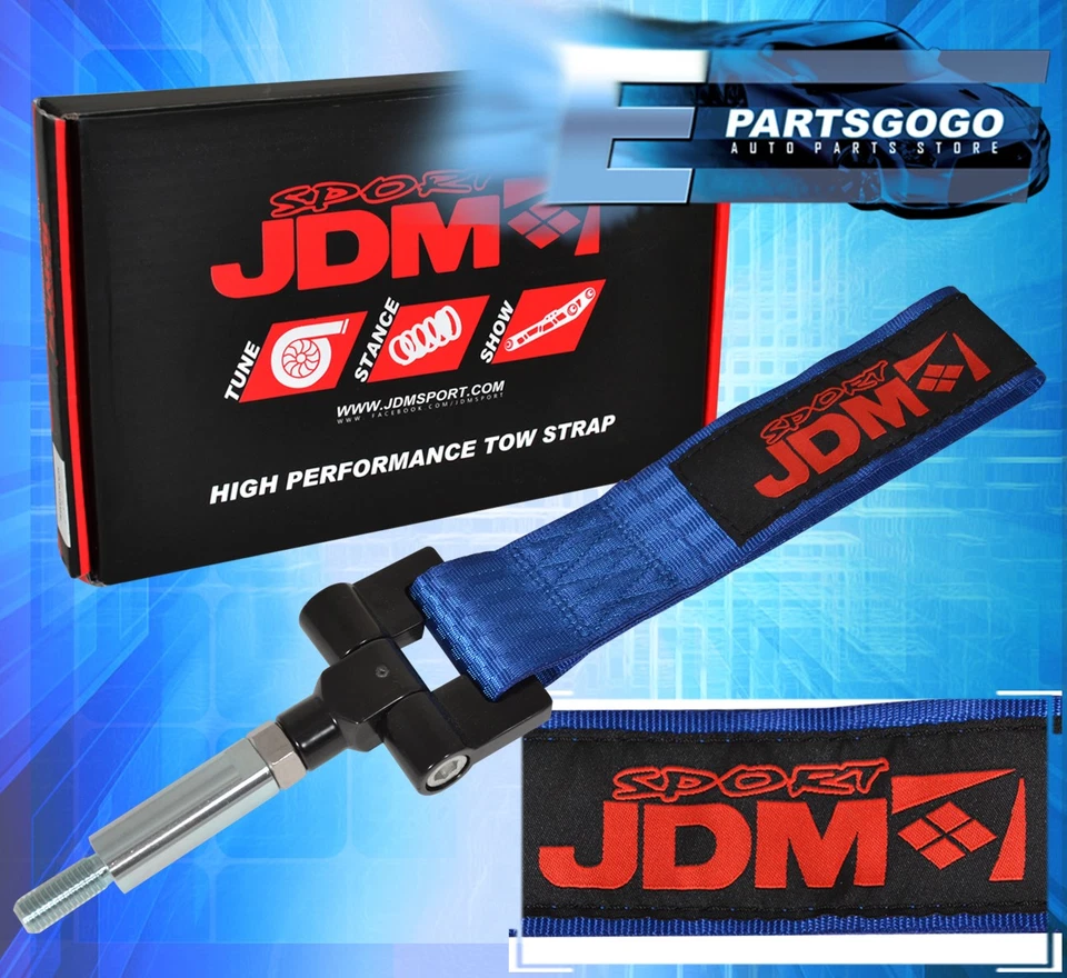 Scion Tc 2005-2008 Heavy Duty Screw On Bumper Towing Hook Strap + Adapter Blue Foto 1 de 1