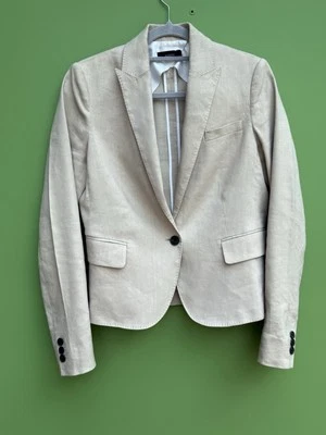 Joseph Women’s Linen Blazer Beige Tailored Jacket, Size 38 (UK 10) Linen Mix  - Image 1 of 4
