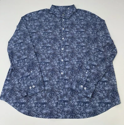 Robert Graham Paisley Abstract Button Up Dress Shirt UV Stretch Classic Fit 2XLT - Image 1 of 4