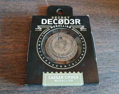 Retroworks Caesar Cipher Medallion Secret Decoder Original New - Image 1 of 4