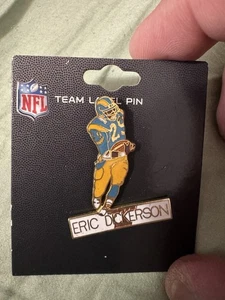 Eric Dickerson Los Angeles Rams VINTAGE Diecut Pin NFL Peter David - Picture 1 of 1