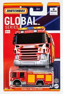 2021 Matchbox Global Series #9 Scania P 360 Fire Truck RED | FRANCE | FSC - Picture 1 of 1