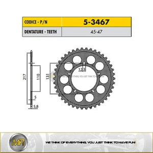 BMW S 1000 XR (Racing 520 Conversion) 2015 2016 2017 COURONNE ERGAL 520 47 DENTS - Imagen 1 de 1