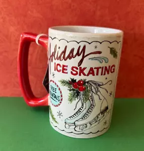 Taza alta de Navidad "Patinaje sobre hielo navideño" de Blue Harbor - Mango grande para abrazar. - Imagen 1 de 11