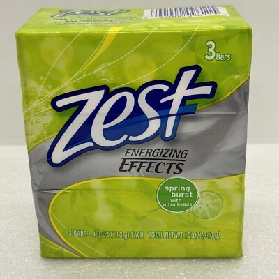 Бар Zest Energizing Effects мыло Spring Burst с ультра бусинами 3 шт 4 унции каждый - Изображение 1 из 4