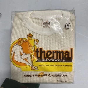 Vintage Thermal Underwear Top Boys Small NOS 70’s Masterbuilt Industries - Picture 1 of 6