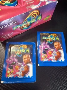 Space Jam Sticker Pack x 2 New Sealed Pack for 1997 Sticker Album Michael Jordan - Picture 1 of 3