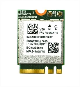 QUALCOMM ATHEROS QCNFA344A NGFF M.2 WLAN BLUETOOTH 4.1 LAPTOP WIFI CARD 01AX713 - Picture 1 of 2