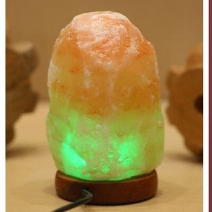 Himalayan Salt Lamp Colorful Changing LED Crystal Salt Lamp USB Power Natural La - Picture 1 of 14