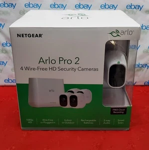 NETGEAR Arlo Pro 2 VMC4030P - 4 Wire-Free HD 1080p Security Cameras Base VMB4000 - Picture 1 of 24