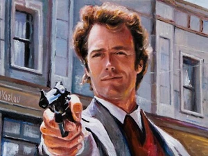 Dirty Harry TT Art-Iconic Movie Scenes with 6"x8" mounted prints- A4 Framed - Picture 1 of 5