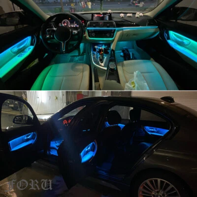 Tira de luz ambiental interior decoración puerta bmw serie 3 f30 f35 14-19 11 colores Foto 1 de 4