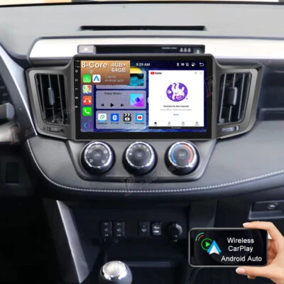 For Toyota RAV4 2013-2018 Apple Carplay Android 15 Car GPS Radio Stereo BT 4+64G - Image 1 of 4