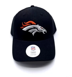 DENVER BRONCOS BLACK ADJUSTABLE HAT MVP AUTHENTIC NFL FOOTBALL TEAM CAP NEW - Picture 1 of 4
