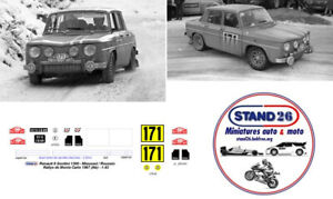 437 Decals Renault R8 Gordini Mieusset / Roussin Rallye de Monte Carlo 1967 1:43