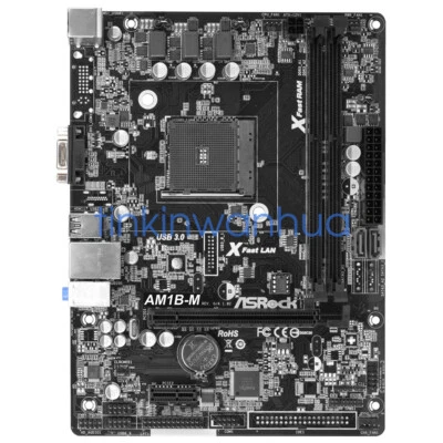 For ASRock AM1B-M Socket AM1 DDR3 PCI-E X16 SATA III Micro ATX Motherboard - Image 1 of 4