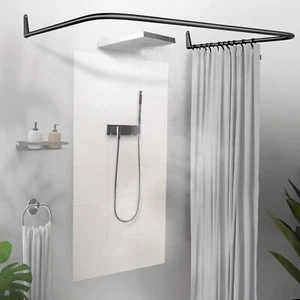Erica Winkelstange Dusche 85x95x85 cm – Duschstange ohne Bohren, rostfrei - Bild 1 von 22