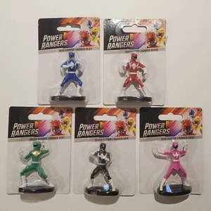 Set Of 5 Complete Power Rangers ~ Green ~ Blue~Red ~Pink~Black ~Mini Figurines - Picture 1 of 7