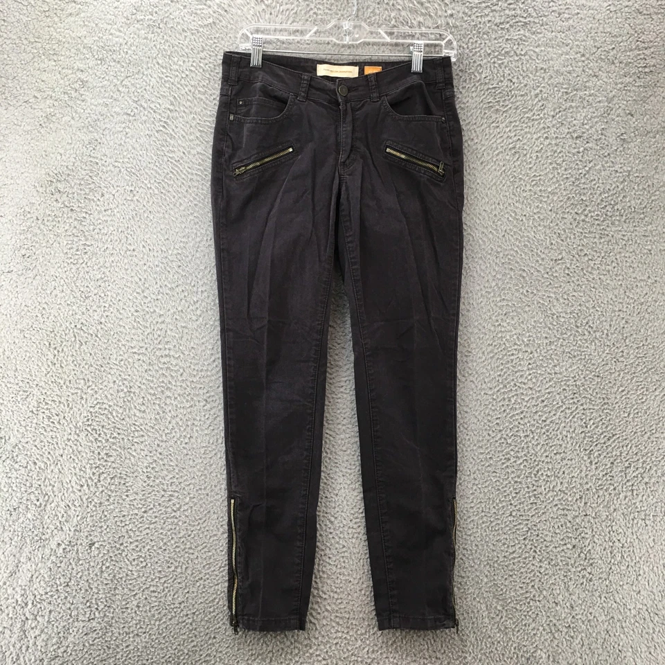 Calça skinny feminina Pilcro And The Letterpress (real 30x28) cinza cintura baixa com zíper - Imagem 1 de 4