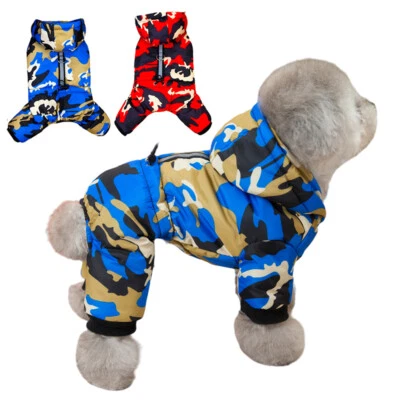 MARKENLOS Haustier-Overall Warmer Gepolsterter Fleece-Mantel Wasserdichte и