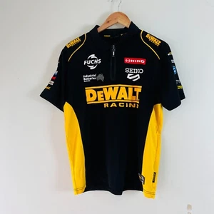 Dewalt Racing Zip Polo Shirt Black Yellow 18 Frosty M Seiko Fuchs V8 Supercars - Picture 1 of 18