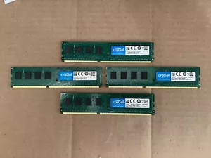 LOT OF 4 CRUCIAL 8GB PC3-12800 DDR3-1600 PC MEMORY CT102464BD160B.C16FPD V5-1(38 - Picture 1 of 2