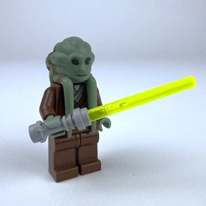 LEGO Starwars Jedi Kit Fisto Minifigure (REAL HEAD) Lightsaber 7661 8088 9526 - Picture 1 of 4