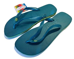 Havaianas - Men's Brazil Thongs Flip Flops BLACK USA Size 12/13 Brazil 45/46 - Picture 1 of 1