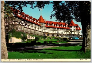 Postcard New Brunswick St. Andrews-by-the-Sea Algonquin Hotel Passamaquoddy Bay - Picture 1 of 2