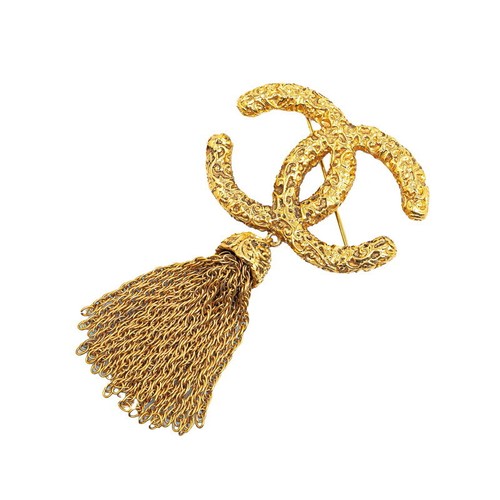 CHANEL Spilla vintage in nappa di lava COCOmark P0025656