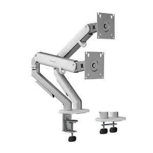 Humanmotion T6-2G for 17-32'' Modern Dual Screen Monitor Arm Holder Silver - Picture 1 of 1