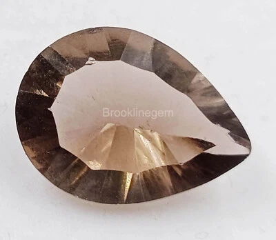 natural 8.25 CT PEAR Cut  BROWN Smokey Quartz EGL Certified Loose Gemstone 5MHL - Image 1 of 4