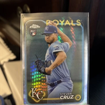  2024 Topps Chrome Steven Cruz Hyper Rookie # 187 RC - Image 1 of 2