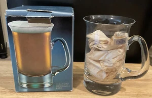 Vintage Toscany Mouth Blown 6” Glass Crystal Beer Mug 18oz Made in Poland NIB - Picture 1 of 2
