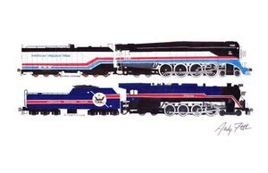 Póster firmado por Andy Fletcher American Freedom Train 4-8-4 GS4 4449/T1 1 11""x17 - Imagen 1 de 1