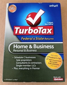 2009 Intuit TurboTax Home & Business Schedule C Bund + Länder CD Windows & Mac - Bild 1 von 4