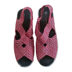 Bernie Mev. Basket Weave Sandale Quarter Strap Wedges EU 36 / US 6 Rot Metallic - Bild 1 von 7