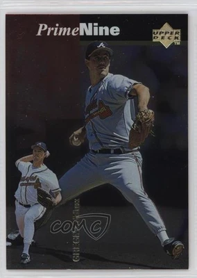 1998 Upper Deck Prime Nine Greg Maddux #PN56 HOF - Image 1 of 2