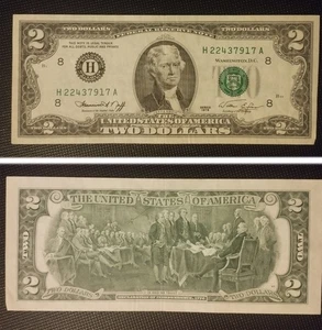 $2 Bill – 1976 Series – 2 of 10 – US Collector Note – From Europe - Picture 1 of 1