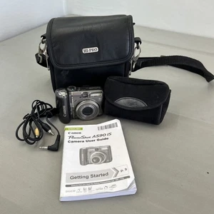 Canon PowerShot A590 IS Digitalkamera HI-PRO Tragetasche Handbuch AV 2GB Karte - Bild 1 von 10