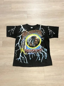 Vintage 90s Salem NFL Washington Redskins Lightning Single Stitch Shirt Size XL - Picture 1 of 6