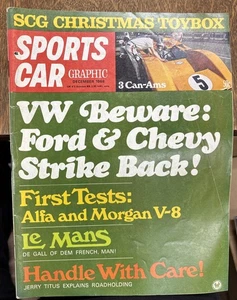 SPORTS CAR GRAPHIC DEC 1968 VW Chevy Ford Alfa Morgan Le Mans Can-Am - Picture 1 of 5