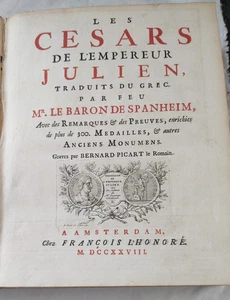 RARE Book Les Césars de l'empereur Julien 1728 numismatic 300 Medals Reference - Bild 1 von 17