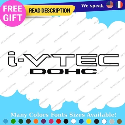IVTEC Turbo DOHC Decal Sticker Vinyl Honda Civic Accord JDM Drift RSX Type VTEC Foto 1 de 4