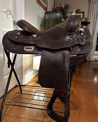 Saddlesmith Reining 马鞍 Bob Loomis 15 英寸 — 第 1/4 张图片