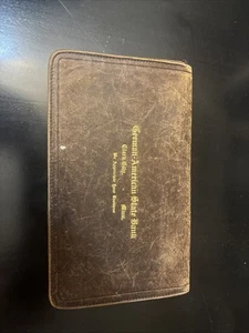 Banking German American State Bank Vtg Leather Checkbook Cover Wallet Clara Minn - Picture 1 of 3