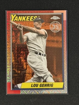 Actualización Topps 2025 #U90C-69 Lou Gehrig 1990 Topps cromo plata paquete naranja #/25 Foto 1 de 2